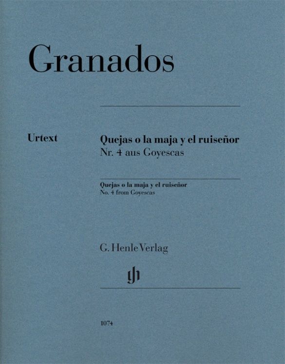 Produktbild: Enrique Granados - Quejas o la maja y el ruise&ntilde;or, Nr. 4 aus Goyescas