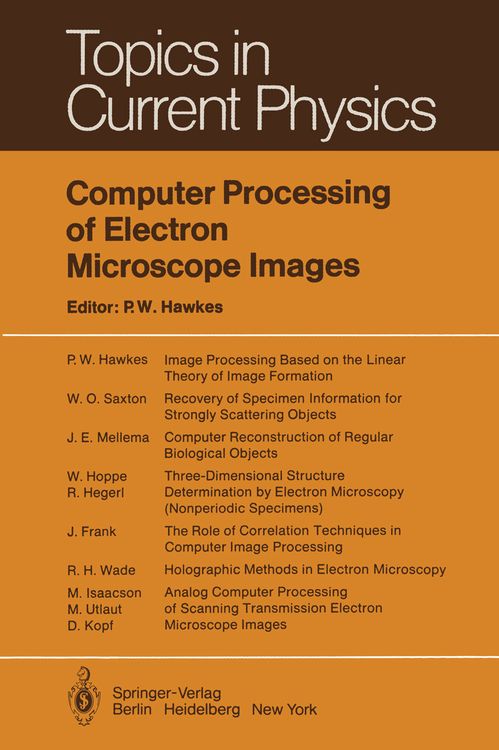 Produktbild: Computer Processing of Electron Microscope Images