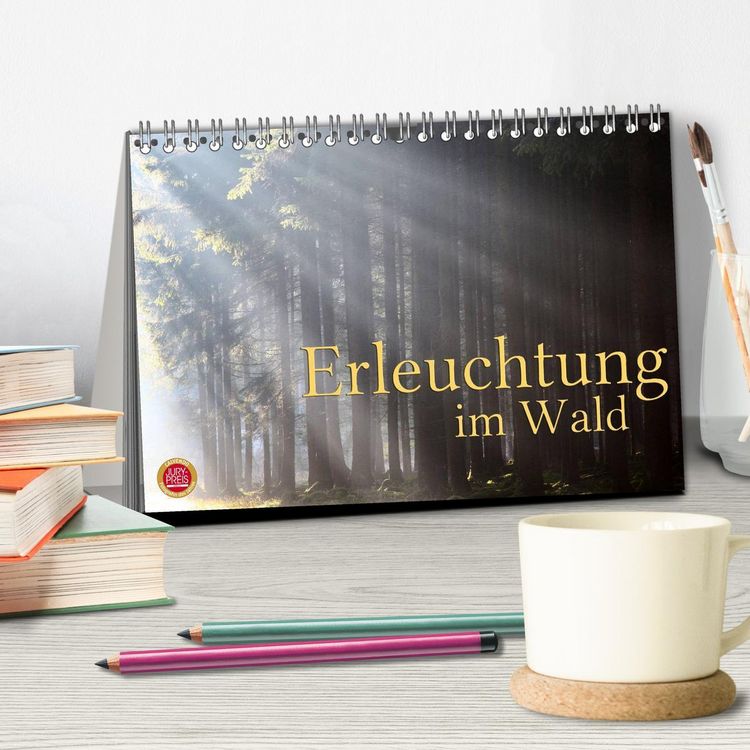 Produktbild: Erleuchtung im Wald (Tischkalender 2026 DIN A5 quer), CALVENDO Monatskalender