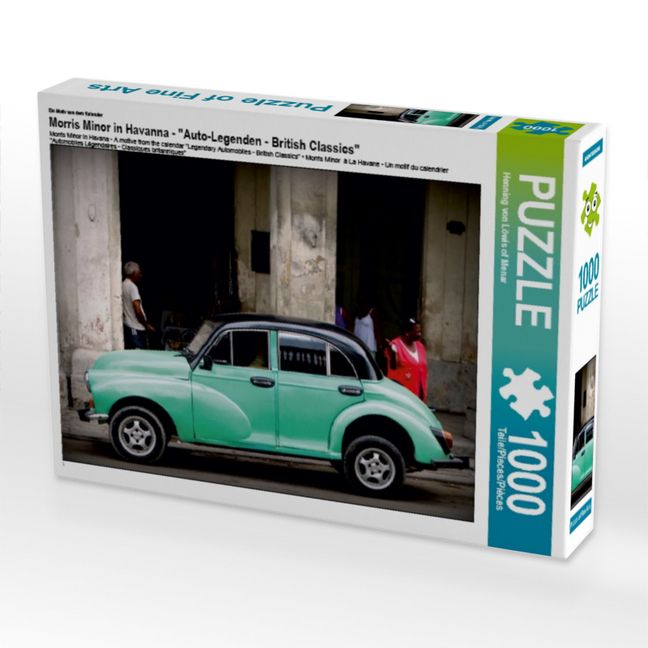Produktbild: CALVENDO Puzzle Morris Minor in Havanna - Ein Motiv aus dem Kalender "Auto-Legenden - British Classics" | 1000 Teile Lege-Gr&ouml;&szlig;e 64x48cm Foto-Puzzle f&uuml;r gl&uuml;ckliche Stunden