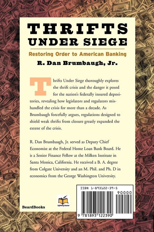 Produktbild: Thrifts Under Siege: Restoring Order to American Banking