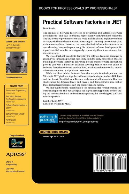 Produktbild: Practical Software Factories in .NET
