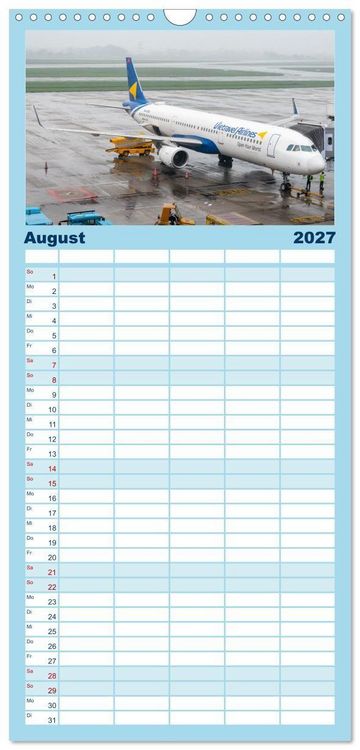 Produktbild: Familienplaner 2027 - Airbus A320 Das Brot und Butter Flugzeug mit 5 Spalten (Wandkalender, 21 x 45 cm) CALVENDO