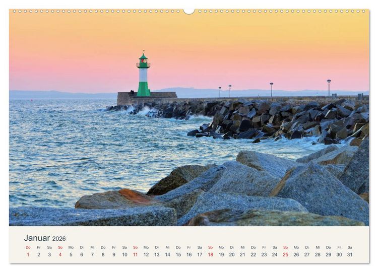 Produktbild: Sassnitz und die Kreidek&uuml;ste - Herbstimpressionen vom Hochuferweg Jasmund (Wandkalender 2026 DIN A2 quer), CALVENDO Monatskalender
