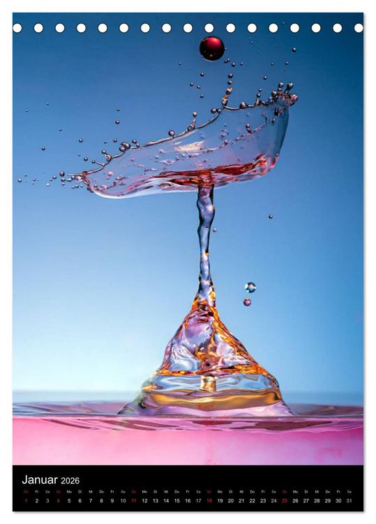 Produktbild: Experimentelle Fotografie Liquid Art (Tischkalender 2026 DIN A5 hoch), CALVENDO Monatskalender