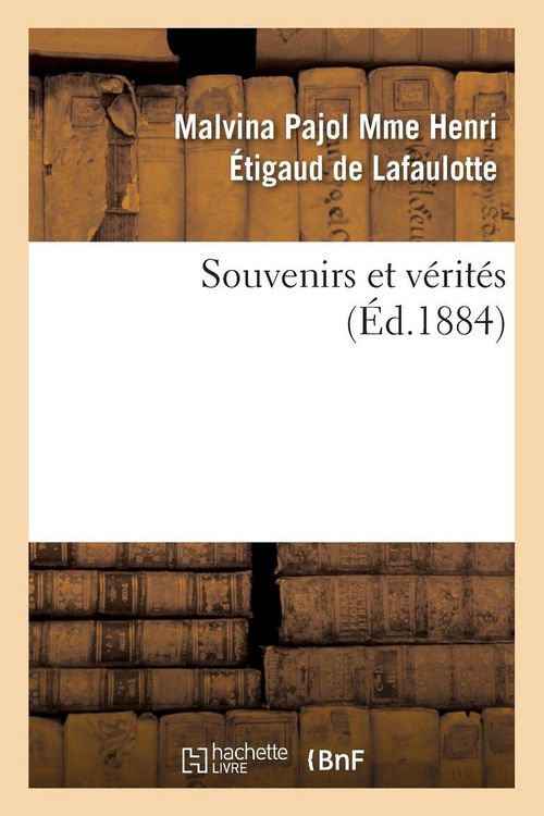 Produktbild: Souvenirs et v&eacute;rit&eacute;s