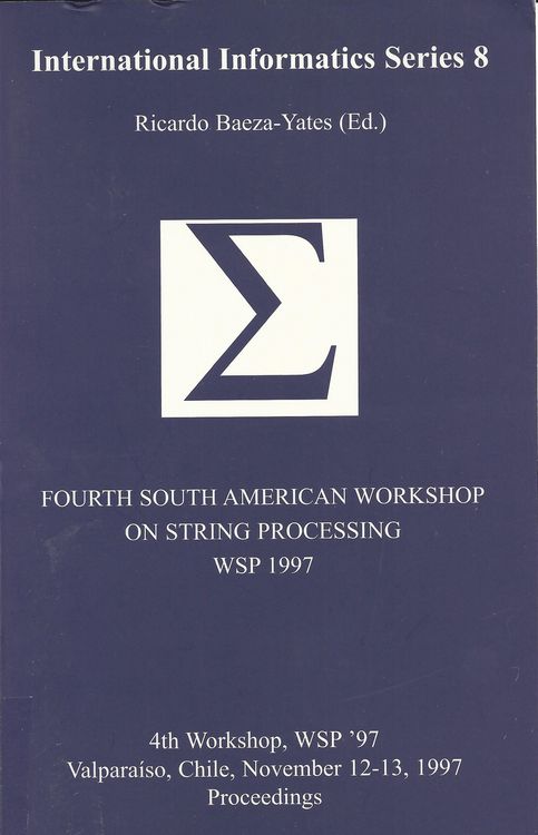 Produktbild: Fourth South American Workshop on String Processing (WSP 1997)