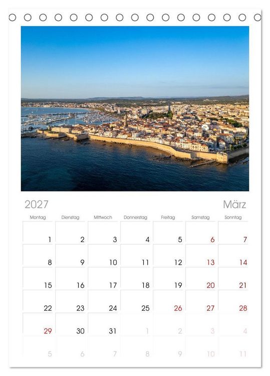 Produktbild: Tischplaner 2027 - Sardinien. Sch&ouml;ne Landschaften und bunte St&auml;dte. (A5 Tischkalender zum Aufstellen) CALVENDO