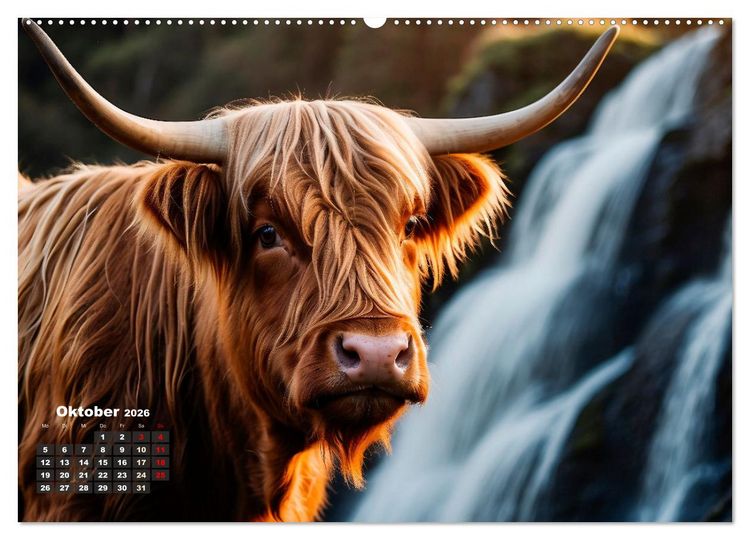 Produktbild: Highland K&uuml;he (Wandkalender 2026 DIN A2 quer), CALVENDO Monatskalender