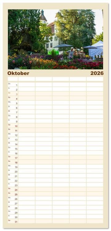 Produktbild: Familienplaner 2026 - Bad S&auml;ckingen - Charmantes St&auml;dtchen am Rhein mit 5 Spalten (Wandkalender, 21 x 45 cm) CALVENDO