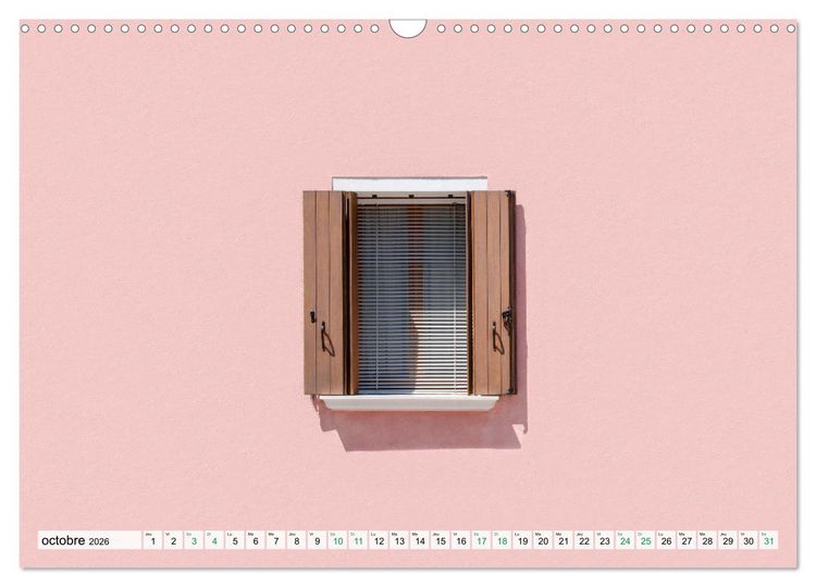 Produktbild: Burano et Minimalisme (Calendrier mural 2026 DIN A3 vertical), CALVENDO calendrier mensuel