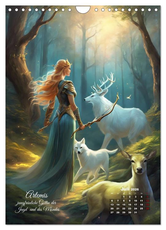 Produktbild: Zw&ouml;lf G&ouml;tter der griechischen Mythologie (Wandkalender 2026 DIN A4 hoch), CALVENDO Monatskalender