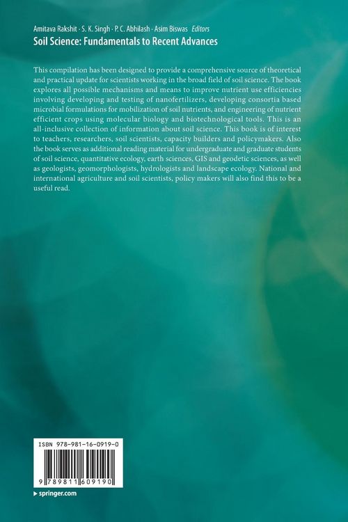 Produktbild: Soil Science: Fundamentals to Recent Advances