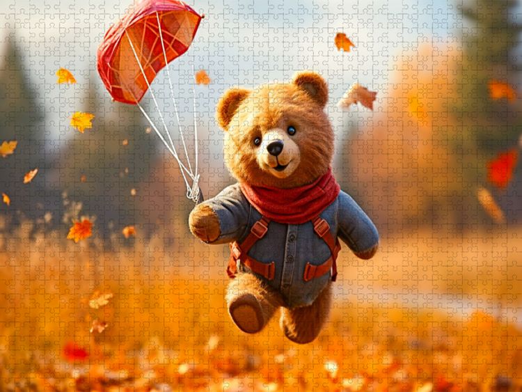 Produktbild: CALVENDO Puzzle Ein Motiv aus dem Kalender Teddyb&auml;r und seine Abenteuer | 1000 Teile Lege-Gr&ouml;&szlig;e 64x48cm Foto-Puzzle f&uuml;r gl&uuml;ckliche Stunden