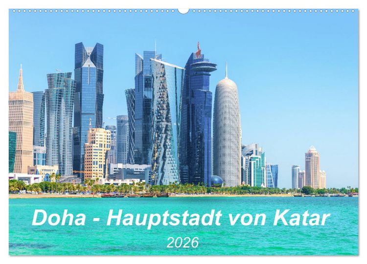 Produktbild: Doha - Hauptstadt von Katar (Wandkalender 2026 DIN A2 quer), CALVENDO Monatskalender