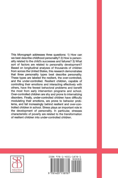Produktbild: Personality Development in Childhood