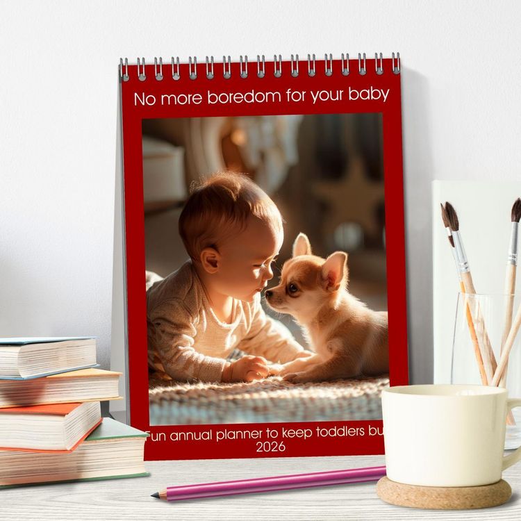 Produktbild: No more boredom for your baby (Desk Calendar 2026 DIN A5 portrait), CALVENDO 12 Month DeskCalendar
