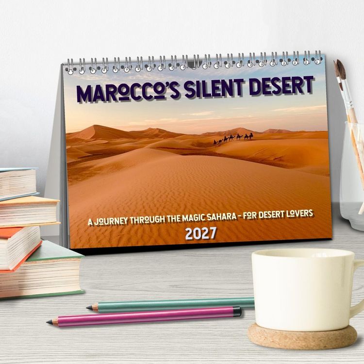 Produktbild: Marocco&rsquo;s Silent Desert (Desk Calendar 2027 DIN A5 landscape), CALVENDO 12 Month DeskCalendar