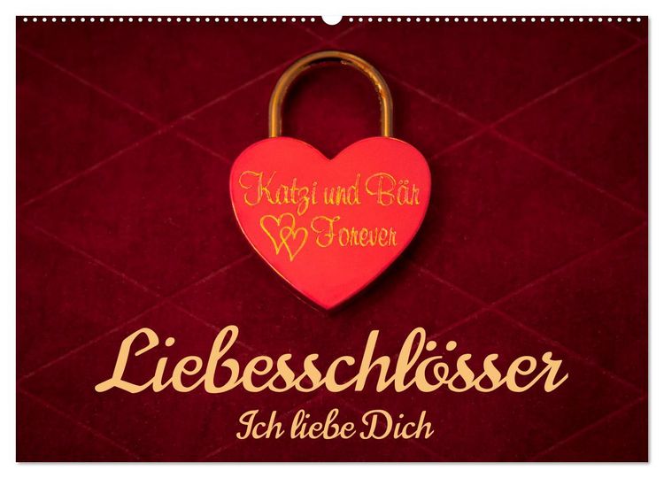 Produktbild: Liebesschl&ouml;sser, Ich liebe Dich (Wandkalender 2026 DIN A2 quer), CALVENDO Monatskalender