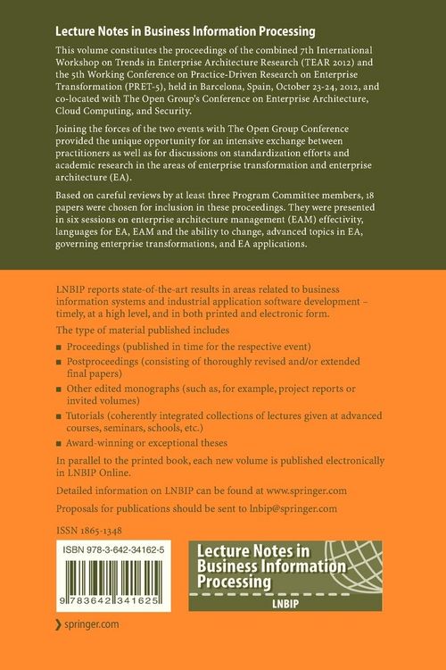 Produktbild: Trends in Enterprise Architecture Research and Practice-Driven Research on Enterprise Transformation