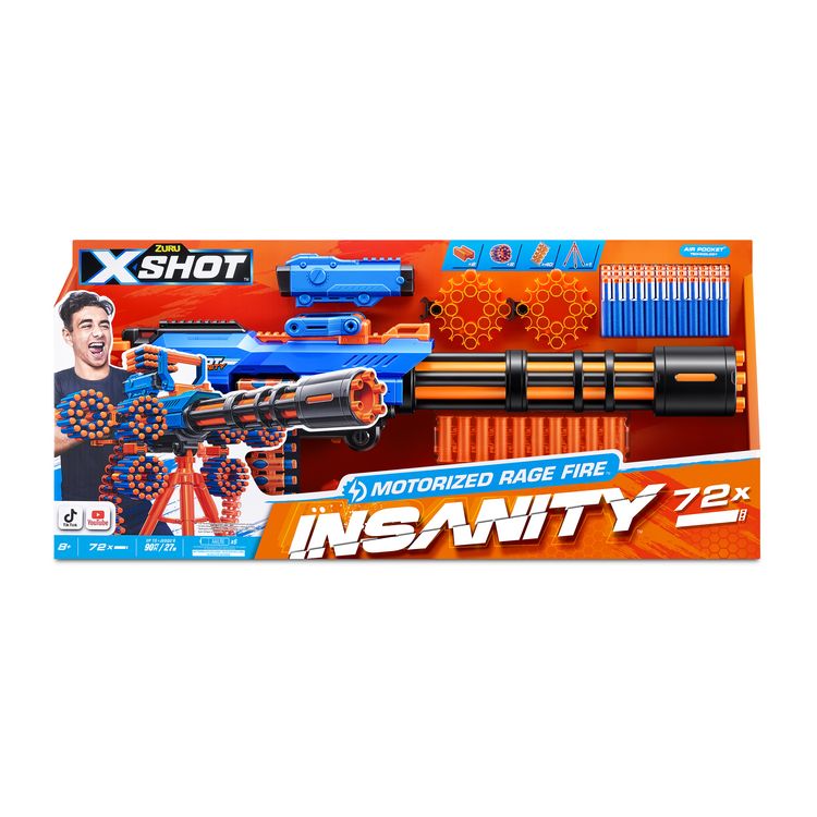 Produktbild: ZURU XSHOT - Insanity Blaster Rage Fire motorisiert mit Darts