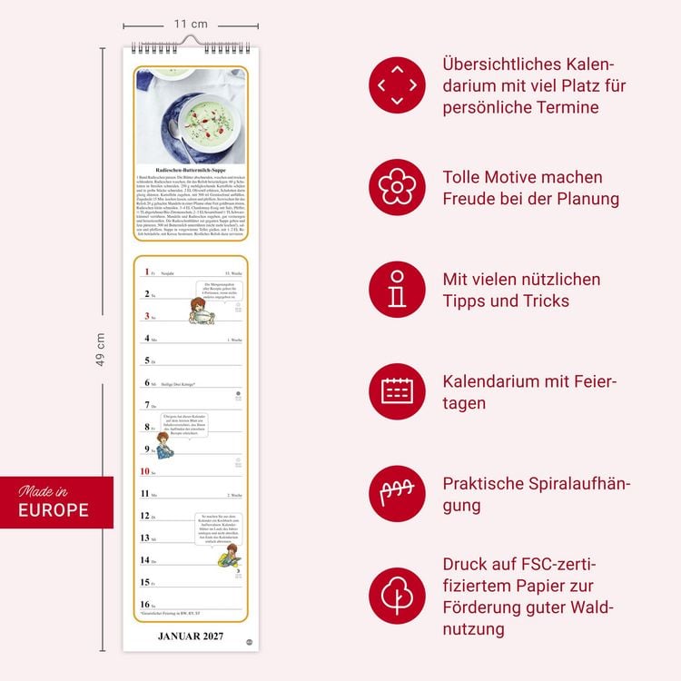 Produktbild: Tante Clara K&uuml;chenkalender 2027