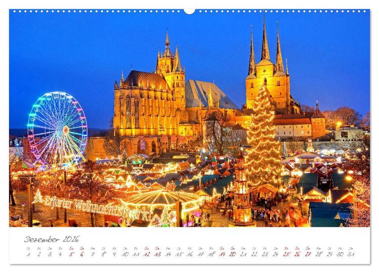 Produktbild: Erfurt - Die Landeshauptstadt mit Geschichte (Wandkalender 2026 DIN A2 quer), CALVENDO Monatskalender