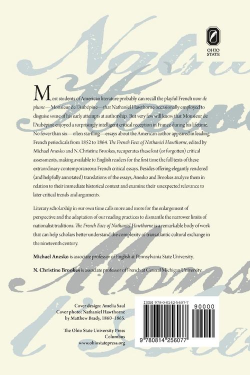 Produktbild: The French Face of Nathaniel Hawthorne