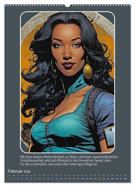 Produktbild: Starke Frauen im Comicbook-Stil (hochwertiger Premium Wandkalender 2026 DIN A2 hoch), Kunstdruck in Hochglanz