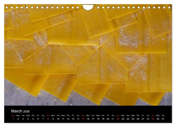 Produktbild: PASTA (Wall Calendar 2026 DIN A4 landscape), CALVENDO 12 Month Wall Calendar