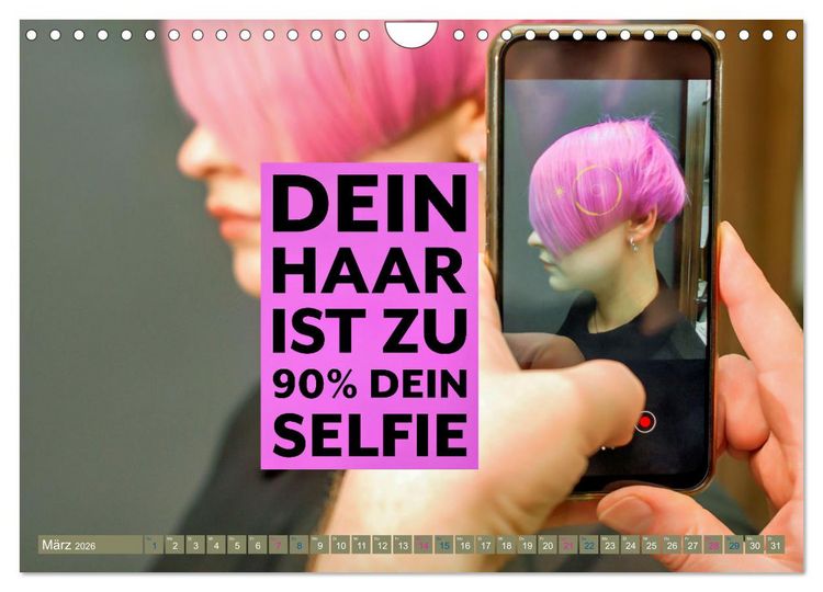 Produktbild: Coiffeur - Wellness f&uuml;r die Haare - mit Spr&uuml;chen (Wandkalender 2026 DIN A4 quer), CALVENDO Monatskalender