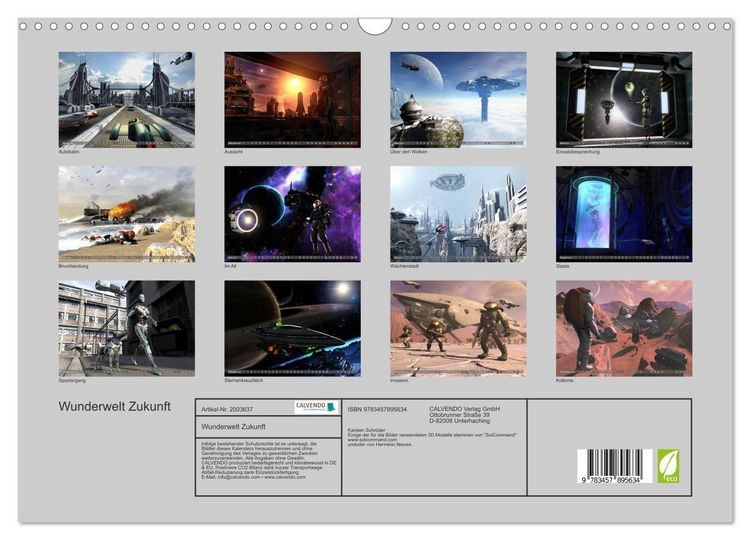 Produktbild: Wunderwelt Zukunft (Wandkalender 2026 DIN A3 quer), CALVENDO Monatskalender