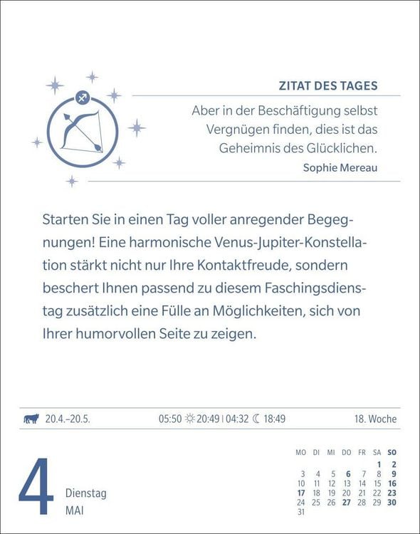 Produktbild: Sch&uuml;tze Sternzeichenkalender 2027 - Tagesabrei&szlig;kalender - Ihr Horoskop f&uuml;r jeden Tag