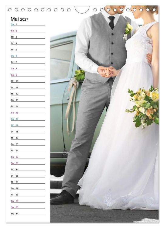 Produktbild: Lust auf Hochzeit - Planer (Wandkalender 2027 DIN A4 hoch), CALVENDO Monatskalender