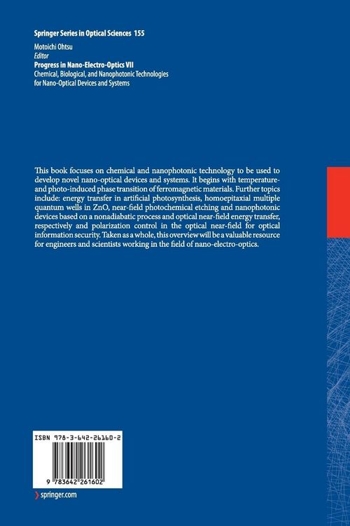 Produktbild: Progress in Nano-Electro-Optics VII