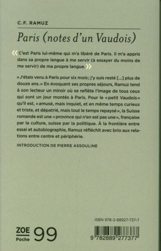Produktbild: Paris, notes d'un Vaudois