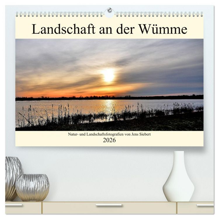 Produktbild: Landschaft an der W&uuml;mme (hochwertiger Premium Wandkalender 2026 DIN A2 quer), Kunstdruck in Hochglanz