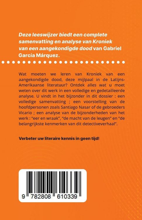 Produktbild: Kroniek van een aangekondigde dood van Gabriel Garc&iacute;a M&aacute;rquez (Boekanalyse)