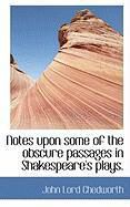 Produktbild: Notes Upon Some of the Obscure Passages in Shakespeare's Plays.