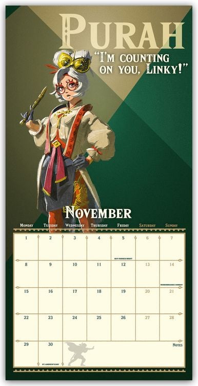 Produktbild: Nintendo &ndash; The Legend of Zelda &ndash; Die Legende von Zelda 2027 &ndash; Wandkalender