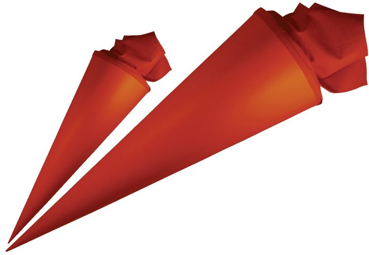 Produktbild: URSUS Schult&uuml;ten Bastel-Schult&uuml;te mit Filzmanschette, rubinrot, H&ouml;he: 35 cm, Durchmesser: 11,5 cm