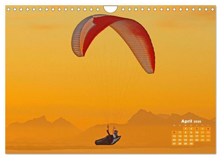 Produktbild: Paragliding: Der Traum vom Fliegen (Wandkalender 2026 DIN A4 quer), CALVENDO Monatskalender