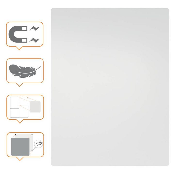 Produktbild: Whiteboard mag.rahmenlos 60x45