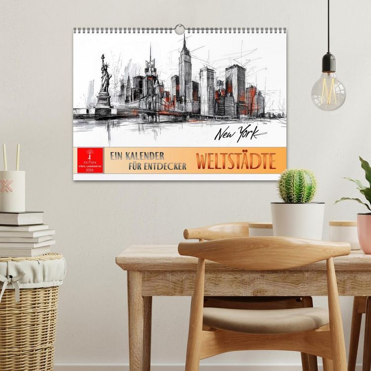 Produktbild: Weltst&auml;dte - ein Kalender f&uuml;r Entdecker (Wandkalender 2026 DIN A3 quer), CALVENDO Monatskalender