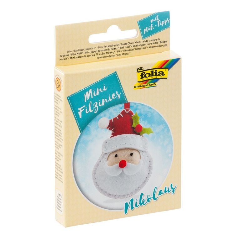 Produktbild: folia Filzn&auml;hset Mini Filzinies Nikolaus 14 Teile