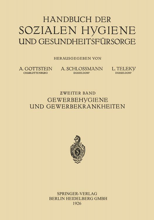 Produktbild: Gewerbehygiene und Gewerbekrankheiten