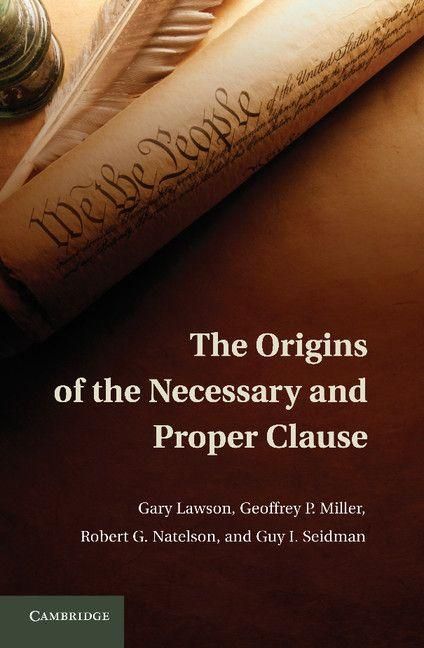 Produktbild: The Origins of the Necessary and Proper Clause