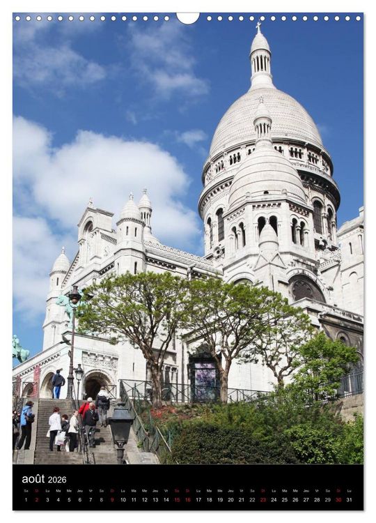 Produktbild: Lumi&egrave;res de Montmartre (Calendrier mural 2026 DIN A3 horizontal), CALVENDO calendrier mensuel