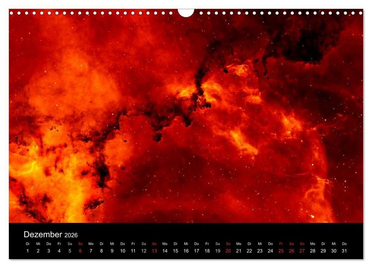 Produktbild: Der Weltraum. Spektakul&auml;re Gasnebel und Galaxien (Wandkalender 2026 DIN A3 quer), CALVENDO Monatskalender