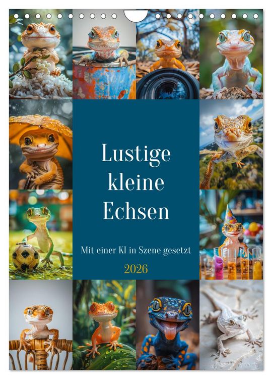 Produktbild: Lustige kleine Echsen (Wandkalender 2026 DIN A4 hoch), CALVENDO Monatskalender